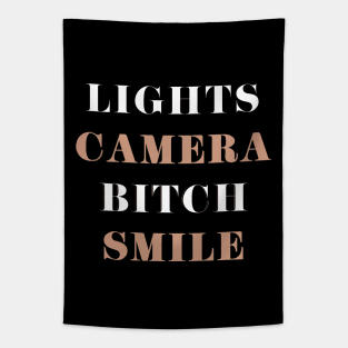 Lights Camera And Smile Tapestry