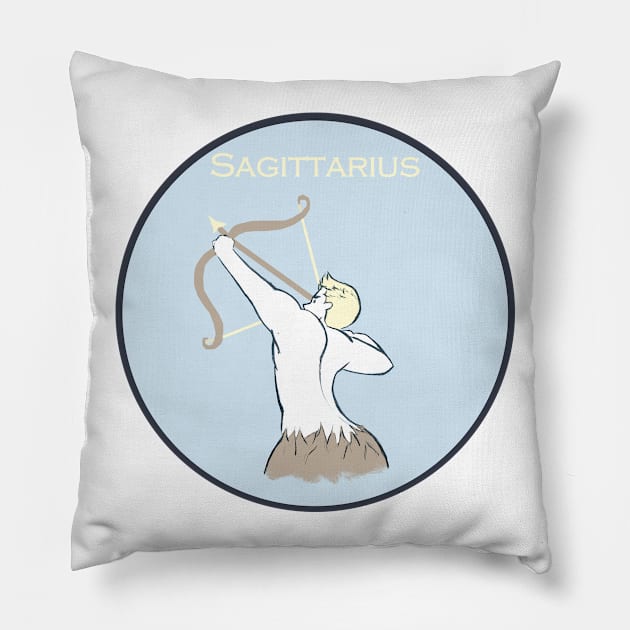 H&H Zodiac Sagittarius Pillow by husbandandhusband