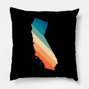 California State Retro Map Pillow