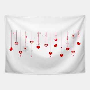 Hanging border design hearts Tapestry