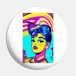 Pop Art Popculture Sexy Woman Pin