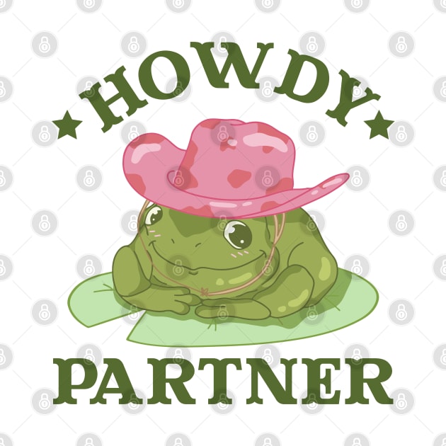 Cowboy Frog Howdy Partner by faagrafica