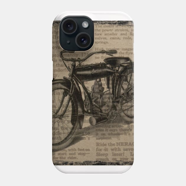 Steampunk Neck Gator Moped Motorized Bike Steam Punk Phone Case by DANPUBLIC