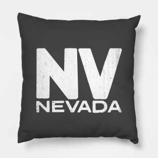 NV Nevada State Vintage Typography Pillow