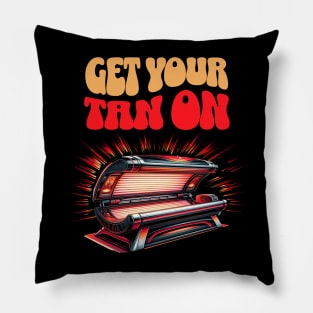 Get Your Tan On Sun Beach Vacation Summer Pillow