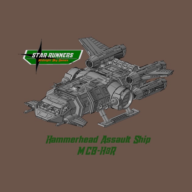 Hammerhead Assault Ship- Star Runners by Midnight Sky Games