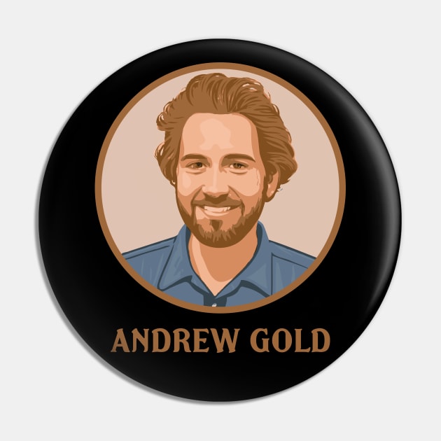 Andrew Gold Vintage Fan Art Pin by Trendsdk