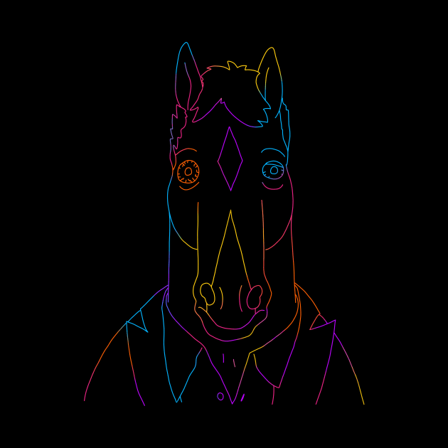 Bojack Neon Lineart by shamila