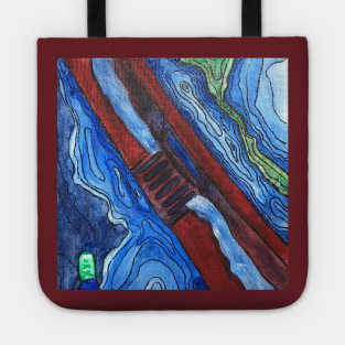 Topographic Melting Snow Tote