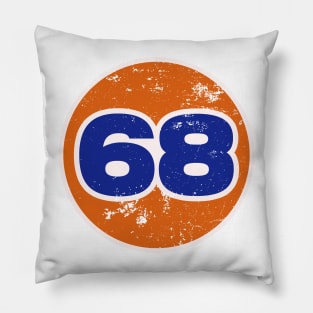 68 Vintage Number Pillow