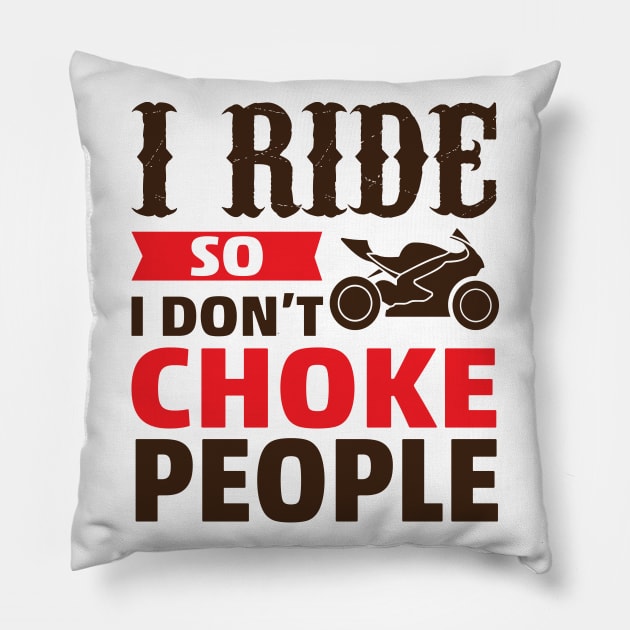 Motorcycle Quote Pillow by CRE4TIX