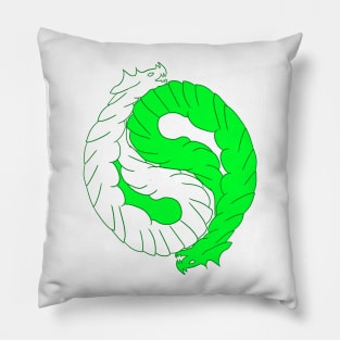 Yin-Yang Dragons Pillow