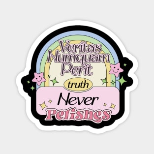 Truth Never Perishes in Latin Phrase Veritas Numquam Perit Magnet