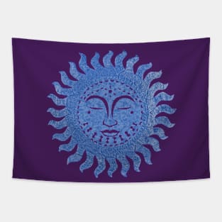 Sun Buddha (blue) Tapestry