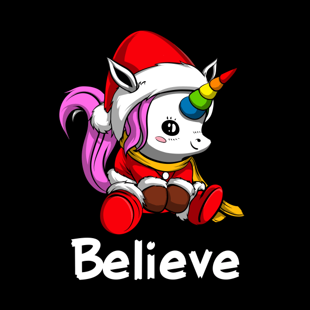 Unicorn Santa Christmas by underheaven