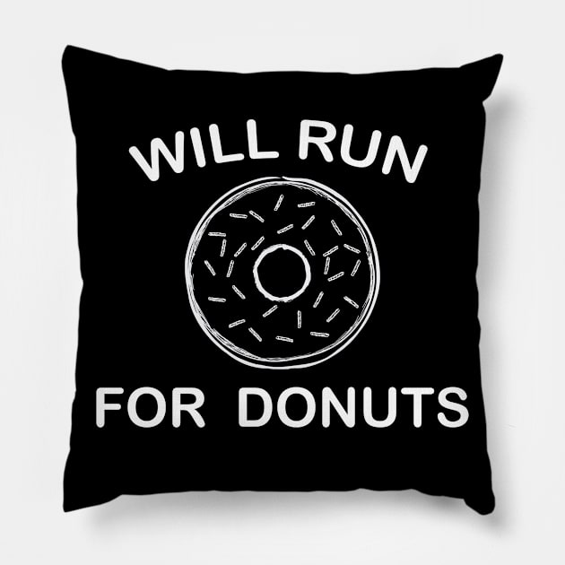 Will run for donuts Pillow by TheMoonlitPorch