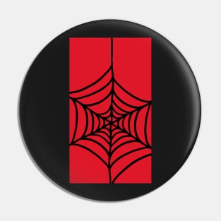 Red and Black Spider Web Pin