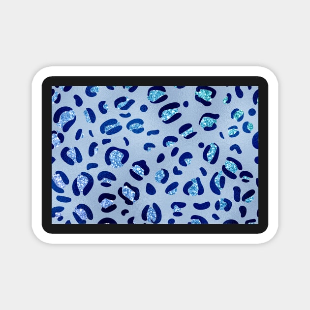 Blue shinny glitter Magnet by Dawaly