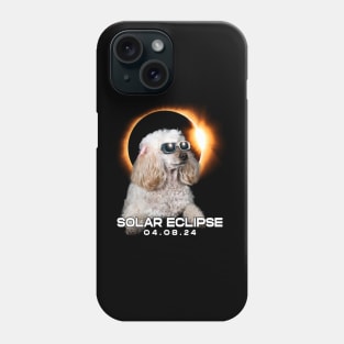 Celestial Poodle Eclipse: Trendy Tee for Poodle Enthusiasts and Eclipses Phone Case