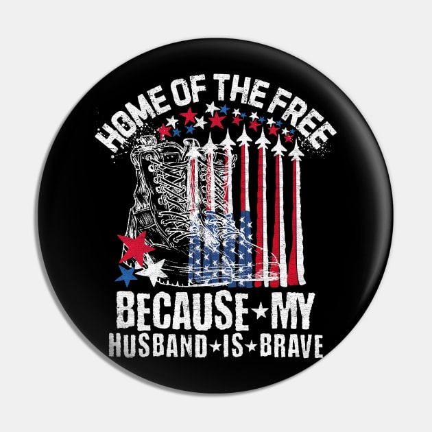 Home Of The Free Because My Husband Is Brave Pin by Point Shop