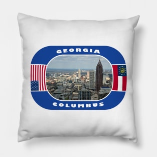 Georgia, Columbus City, USA Pillow