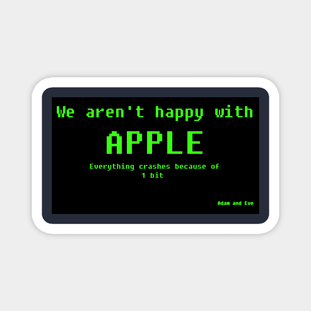 WE AREN'T HAPPY WITH APPLE Magnet by de_sign_in@outlook.com