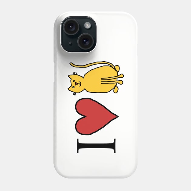 I Love Cats Phone Case by ellenhenryart