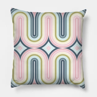 Pastel Groovy Rainbow Pillow