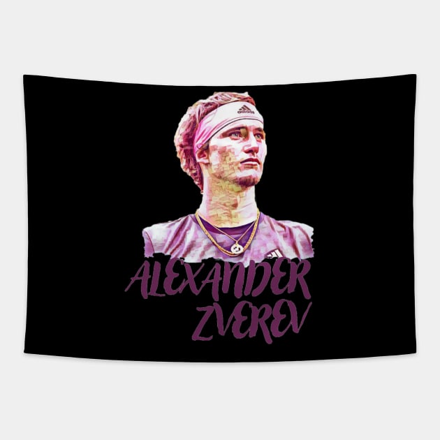 Alexander Zverev Tapestry by BorodinaAlen