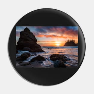 Seastacks at Sunset Pin