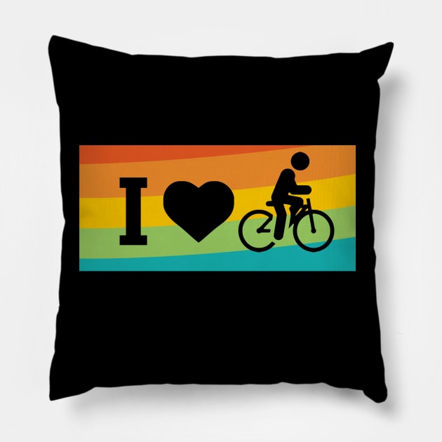 Amor por el ciclismo Pillow by vintagejoa