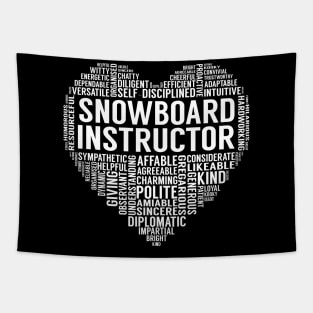 Snowboard Instructor Heart Tapestry