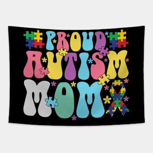 Proud Autism Mom Autism Awareness Gift for Birthday, Mother's Day, Thanksgiving, Christmas Tapestry