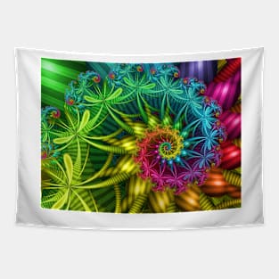 Spiral Rainbow Fractal Tapestry