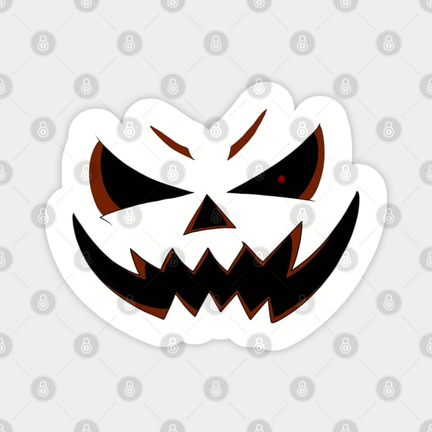 Pumpkin face Halloween Magnet by JackDraws88