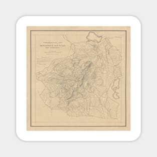 Old Mount Monadnock Map (1891) Vintage New Hampshire Hiking Mountain Atlas Magnet