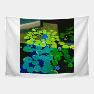 Water Lilies Nature Painting Tapestry