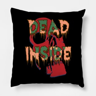 Dead Inside Skull Horror Pillow