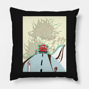 Alien Red Car Pillow