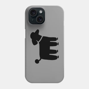 Black Poodle Dog Graphic Phone Case