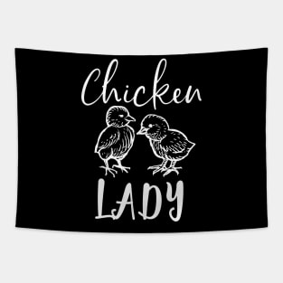 Chicken Lady Chick Tapestry