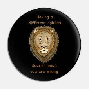 Lion with motivational quote Pin