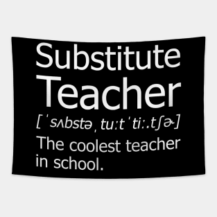 Funny Substitute Teacher Meaning T-Shirt Awesome Definition Classic Tapestry