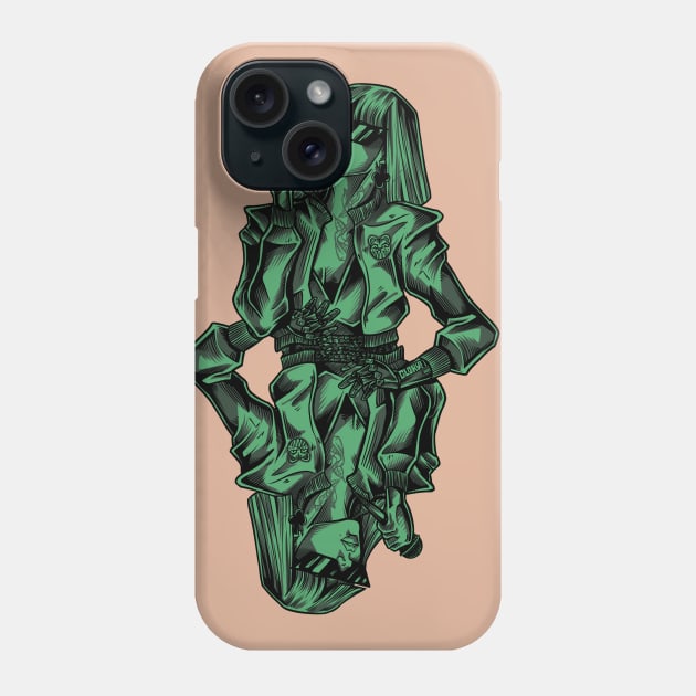 Queen Of Clubs Phone Case by Scottconnick