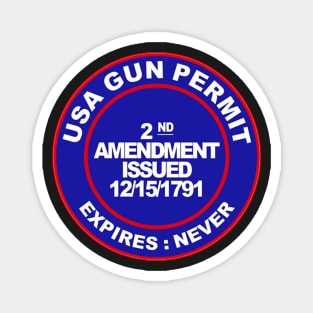 USA Gun Permit Magnet