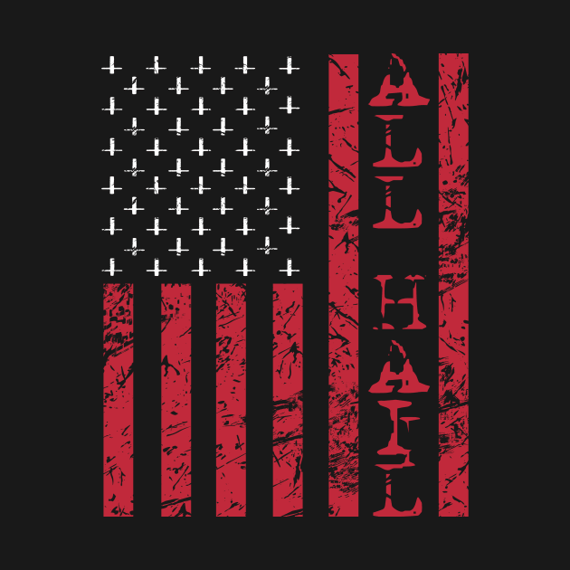 American All Hail Satanic Flag by pa2rok