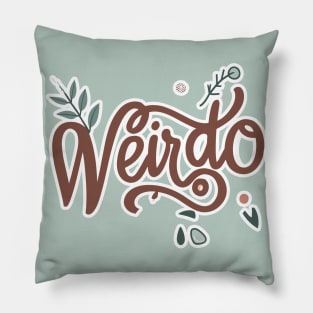 Script Font ‘Weirdo’ Typography: A Blend of Simplicity and Elegance Pillow