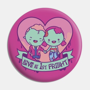 Love at First Fright // Cute Zombie Valentine Pin