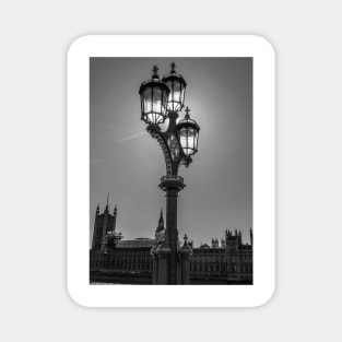 Lamppost in black and white Magnet