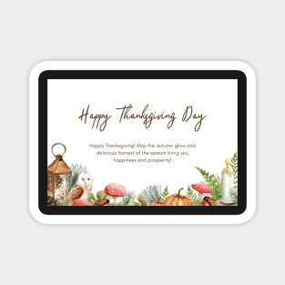 Happy Thanksgiving Card - 14 Magnet